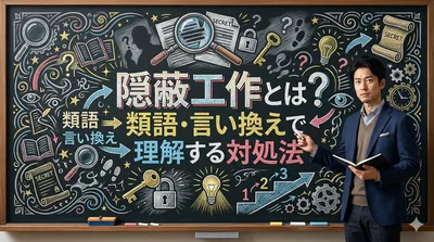 隠蔽工作とは？類語・言い換えで理解する対処法