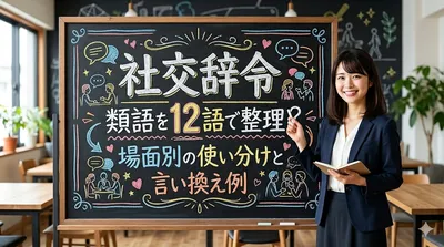 社交辞令 類語を12語で整理？場面別の使い分けと言い換え例
